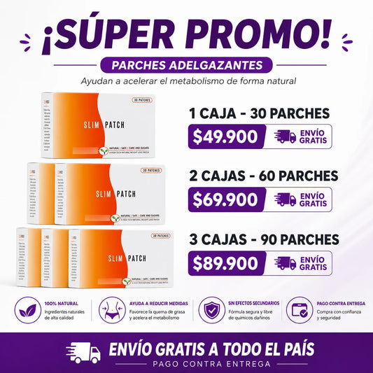 CAJAS PARCHES ADELGAZANTES SLIM PATCH CAJA x 30