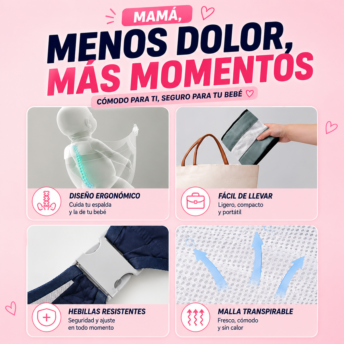 🌈PORTABEBE PREMIUM ERGONOMICO👼🏻
