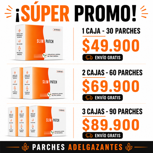 CAJAS PARCHES ADELGAZANTES SLIM PATCH CAJA x 30