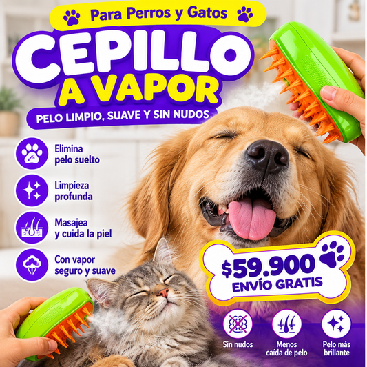 CEPILLO A VAPOR PARA MASCOTAS🐾